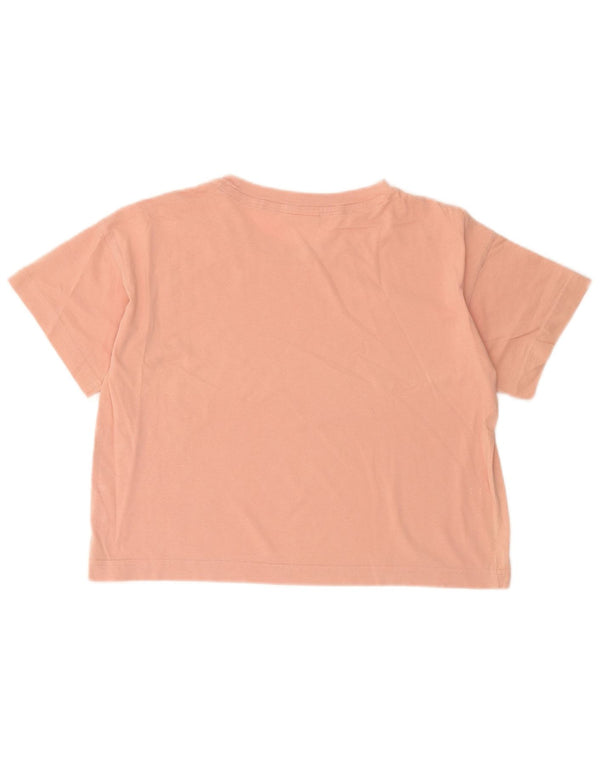 Champion Womens Crop Graphic T-Shirt Top UK 10 Small Pink