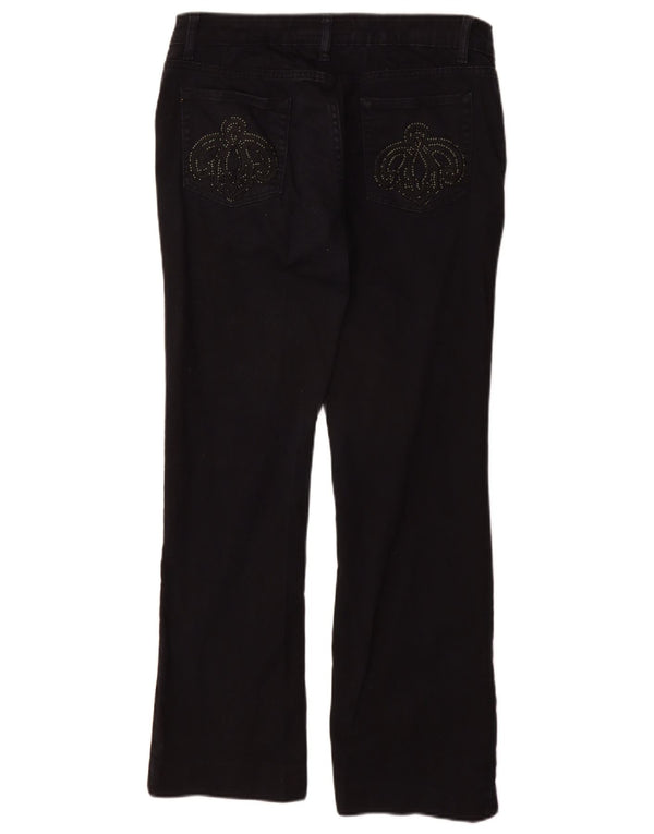 Proste spodnie damskie Zara EU 44 XL W34 L29 Granatowa bawełna