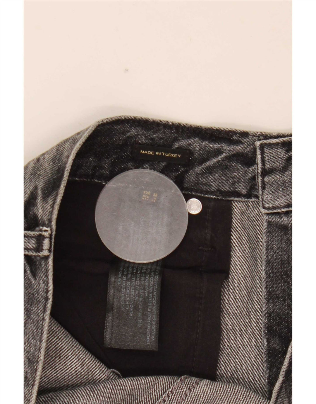 Damskie luźne dżinsy Massimo Dutti EU 38 Small W28 L30 Szara bawełna