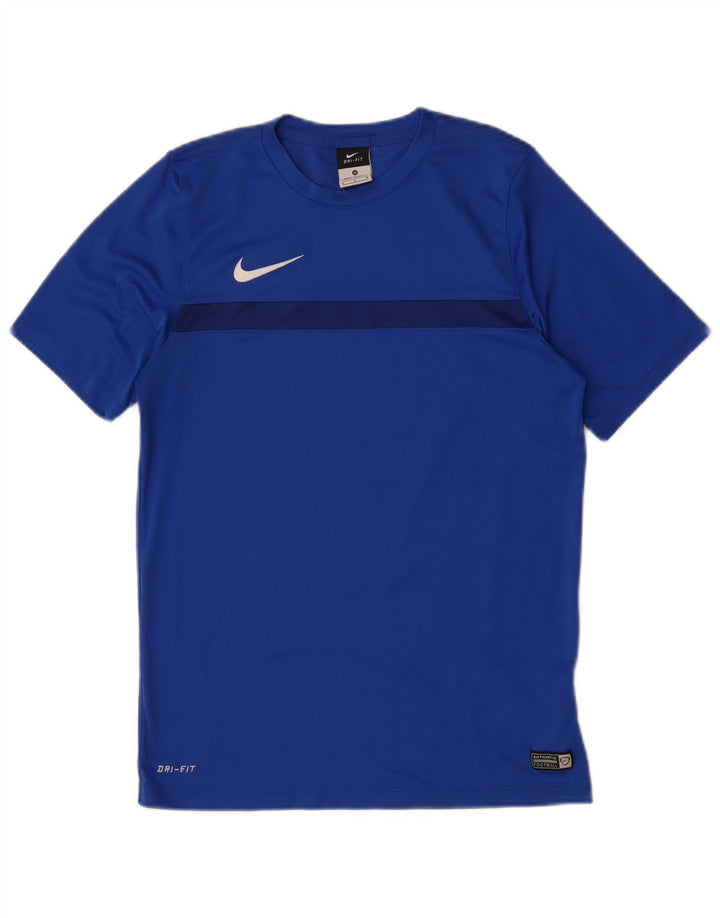 Męski T-shirt NIKE Dri Fit, średni niebieski poliester