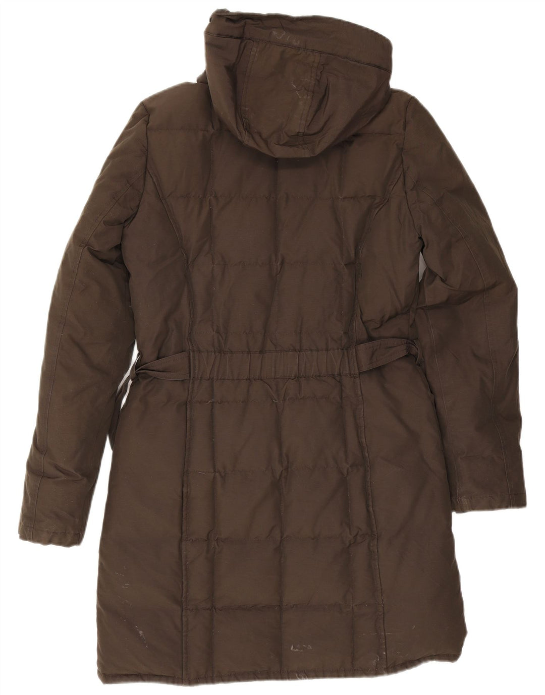 Damski ocieplany płaszcz z kapturem Woolrich UK 12, średnia bawełna khaki