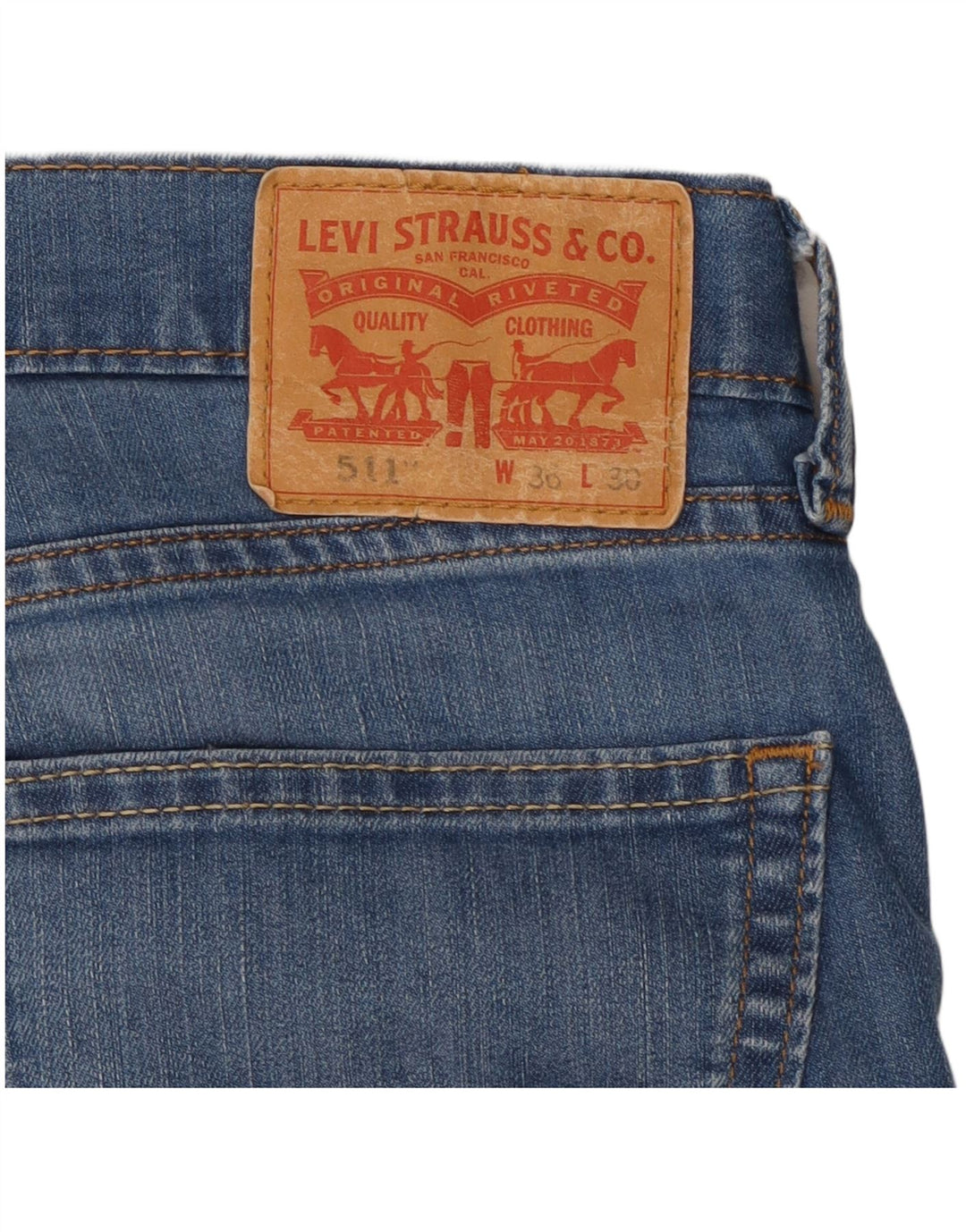 Męskie jeansy Levi's 511 Slim W30 L30 Niebieska bawełna