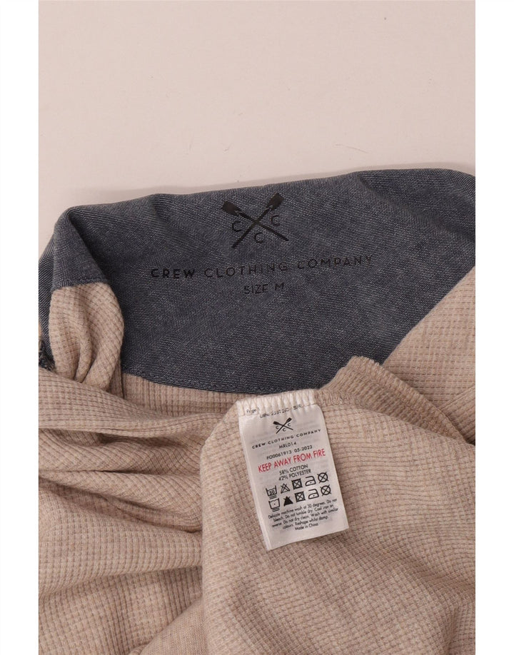 Crew Clothing Męski sweter z kapturem, średnio beżowy, bawełniany