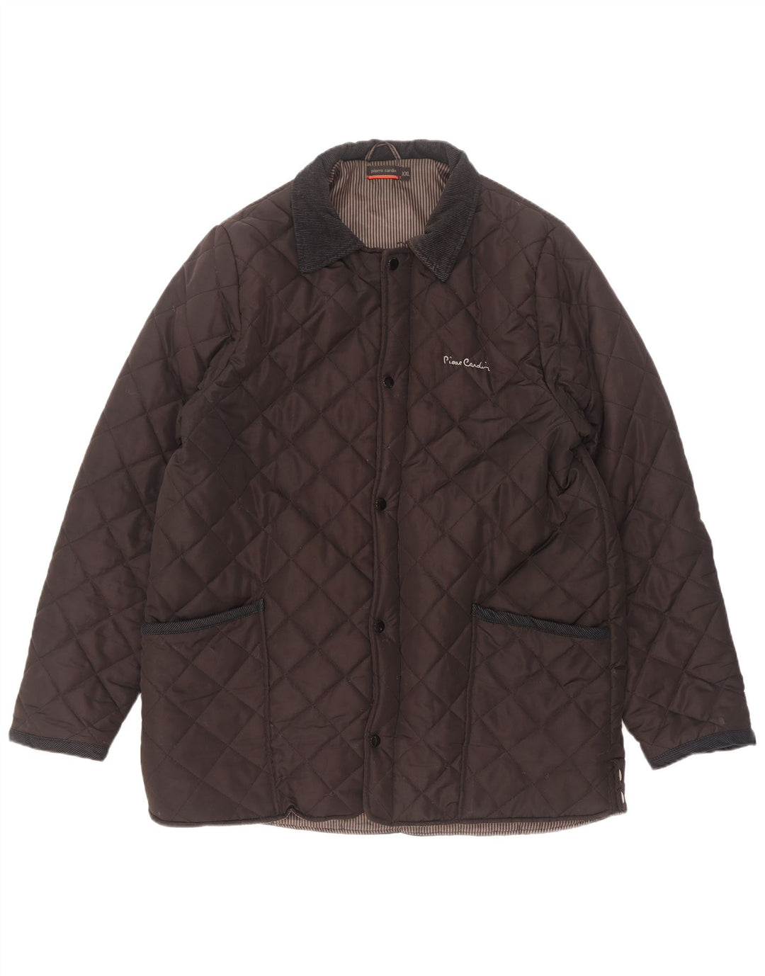 Męska pikowana kurtka Pierre Cardin UK 44 2XL Brązowa, poliester