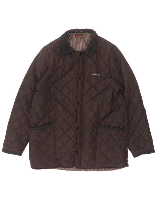 Męska pikowana kurtka Pierre Cardin UK 44 2XL Brązowa, poliester