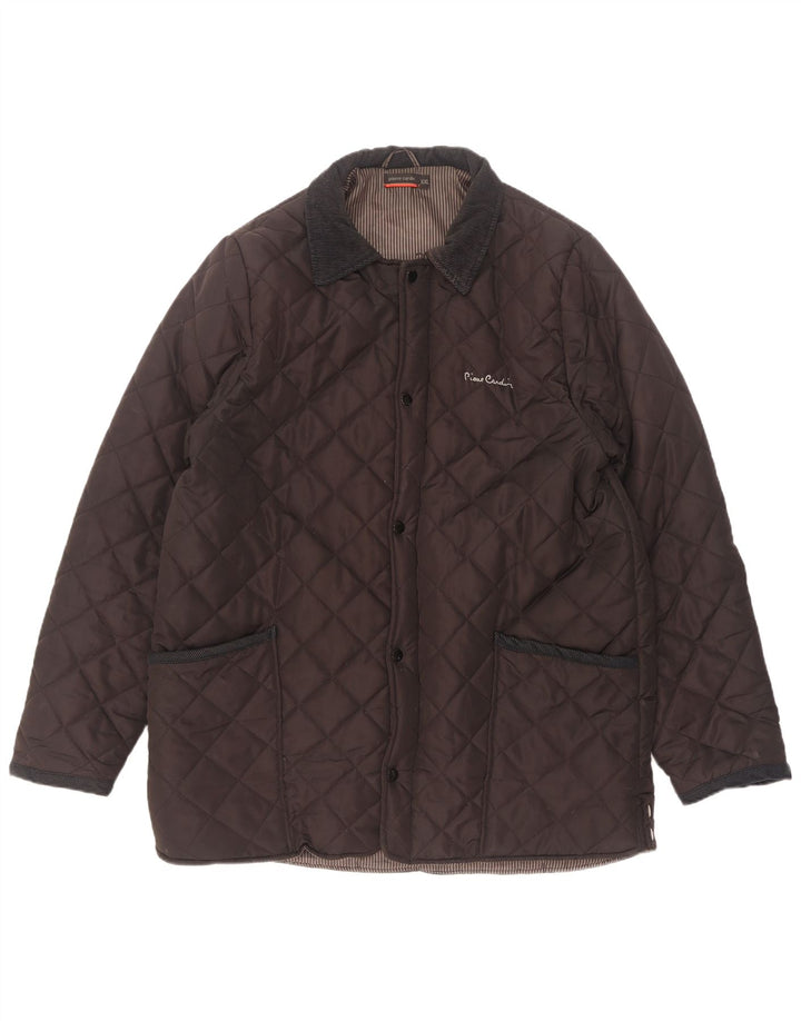 Męska pikowana kurtka Pierre Cardin UK 44 2XL Brązowa, poliester