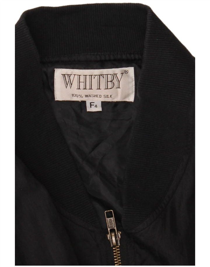 Męska kurtka bomberka Whitby UK 44 2XL Czarny jedwab