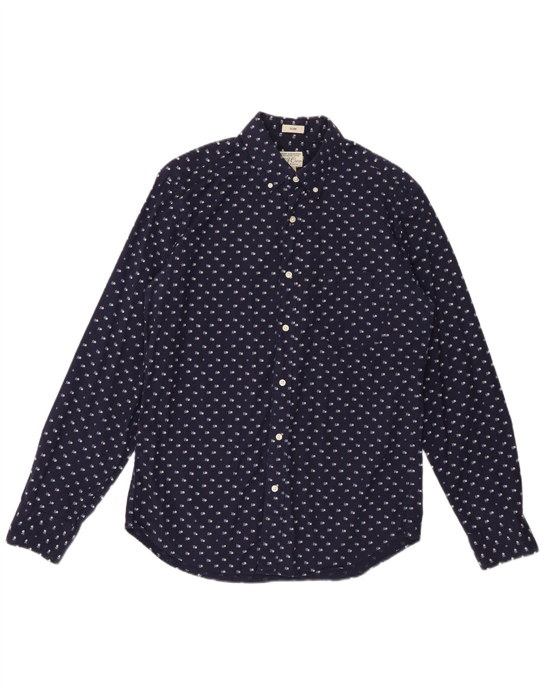 Koszula męska J. Crew, średnia, granatowa, z bawełny w kwiaty