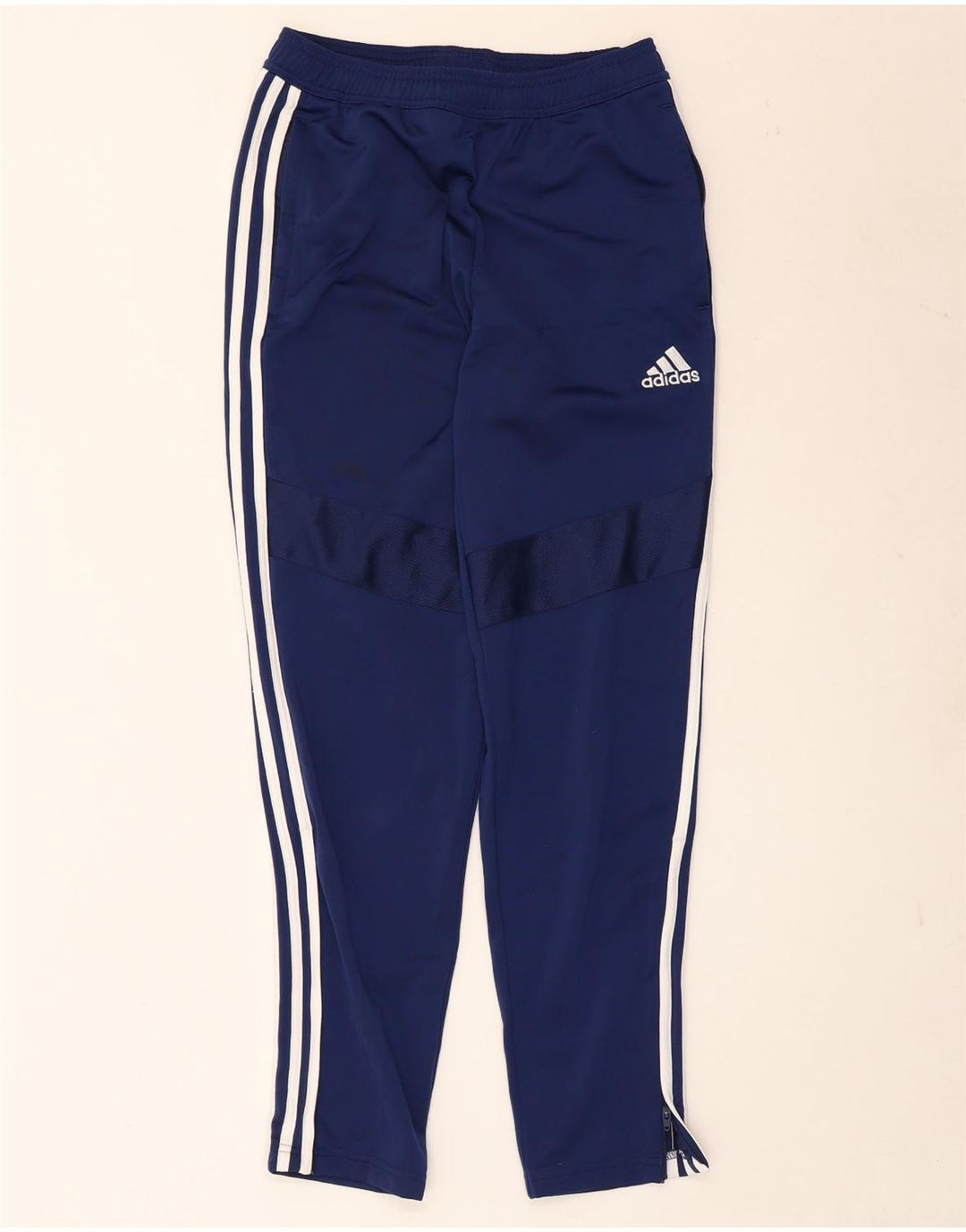 Męskie spodnie dresowe Adidas, małe, granatowe, poliestrowe