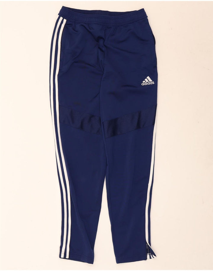 Męskie spodnie dresowe Adidas, małe, granatowe, poliestrowe