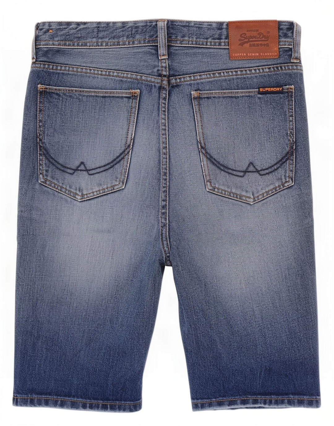 Męskie spodenki jeansowe Superdry Slim Fit W30 Średnioniebieskie, bawełniane