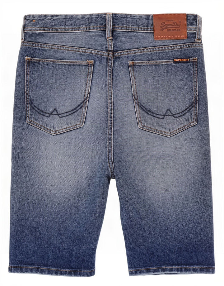 Męskie spodenki jeansowe Superdry Slim Fit W30 Średnioniebieskie, bawełniane