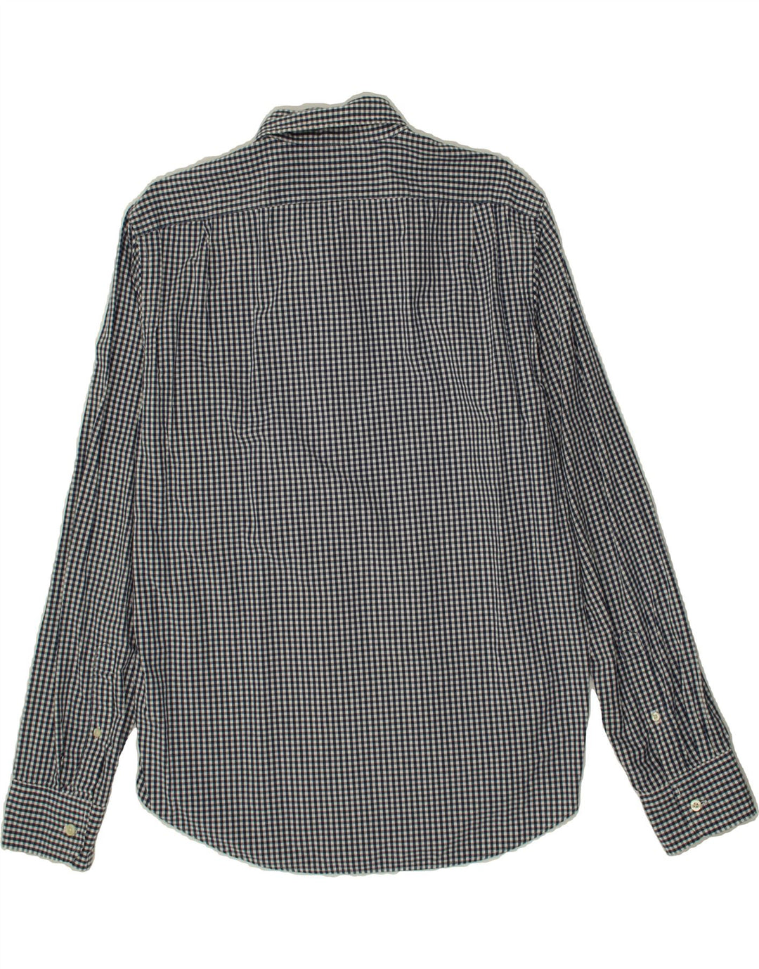J. CREW Mens Slim Fit Shirt Large Navy Blue Gingham Cotton Vintage J. Crew and Second-Hand J. Crew from Messina Hembry 