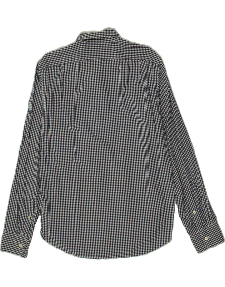 J. CREW Mens Slim Fit Shirt Large Navy Blue Gingham Cotton Vintage J. Crew and Second-Hand J. Crew from Messina Hembry 