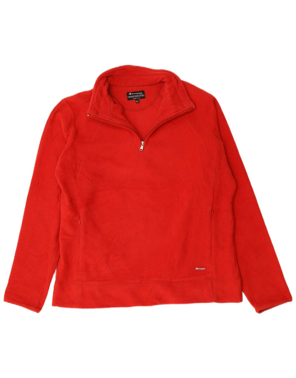 Damski sweter polarowy Champion z zamkiem błyskawicznym UK 18 XL, czerwony poliester