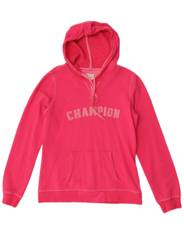 Damska bluza z kapturem Champion Heritage Fit Graphic UK 14, duży róż