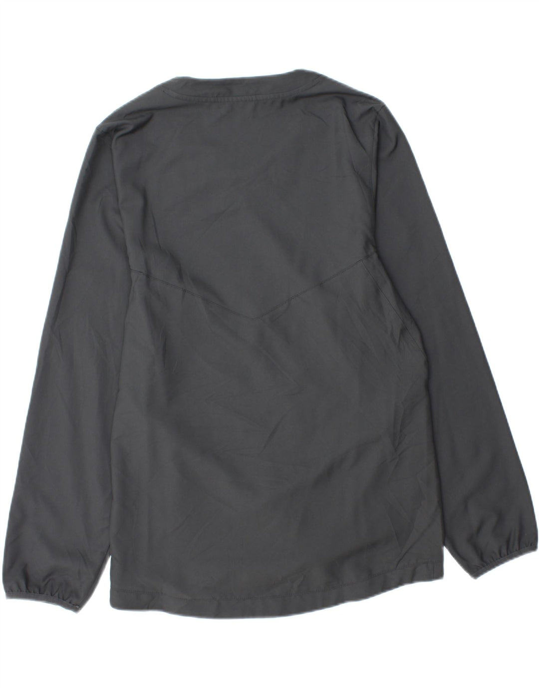 Męska koszulka baseballowa Nike z długim rękawem, mała, szara, poliestrowa