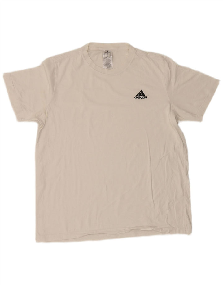 Adidas Męska Koszulka Top Duża Biała Bawełna
