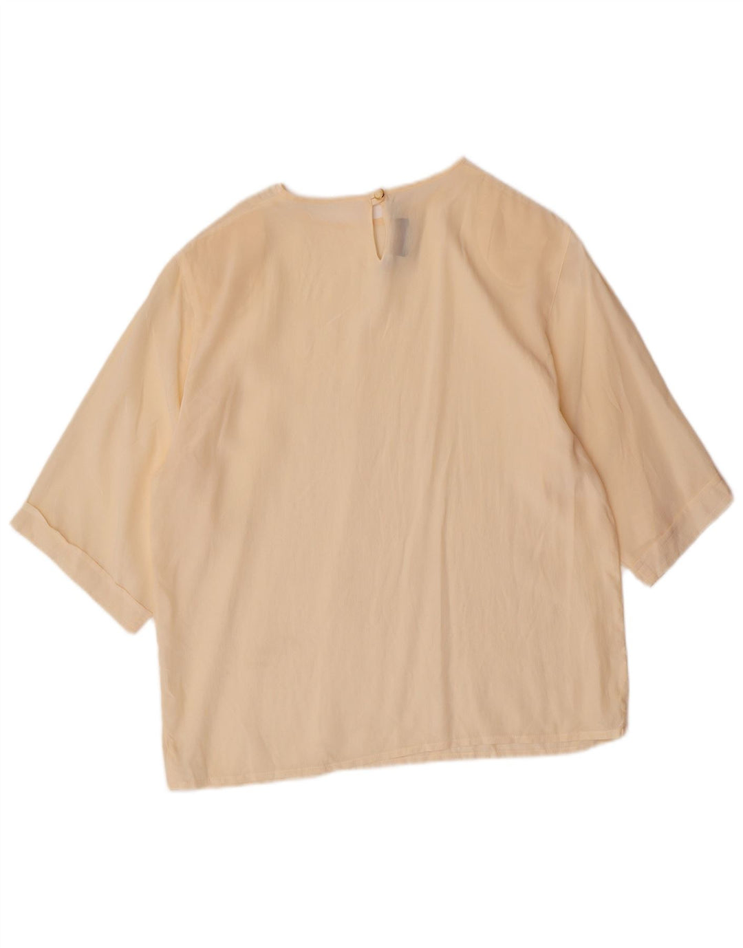 MARELLA Womens Blouse Top UK 14 Large Off White Silk