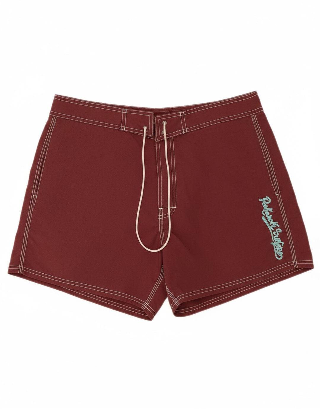PICKWICK Mens Graphic Swimming Shorts Medium  Burgundy