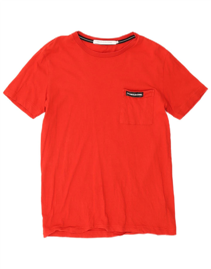 Męska koszulka T-shirt Calvin Klein Jeans, kolor średni czerwony