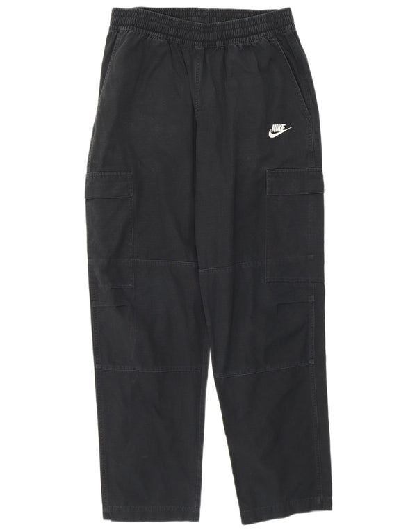 Męskie spodnie cargo Nike Straight Cargo, małe W29 L28, czarne, bawełniane