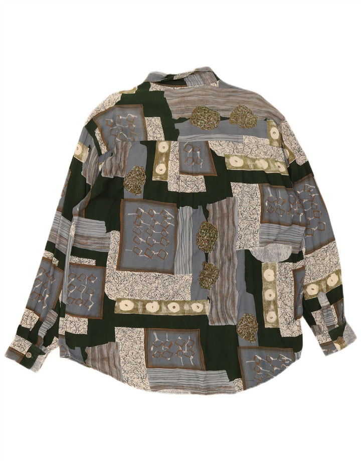 Koszula męska Happy Life rozmiar 43/44 XL Szara patchworkowa wiskoza