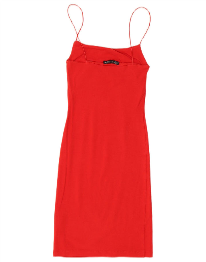 Damska sukienka Zara Sundress UK 8 Small Pomarańczowa bawełniana