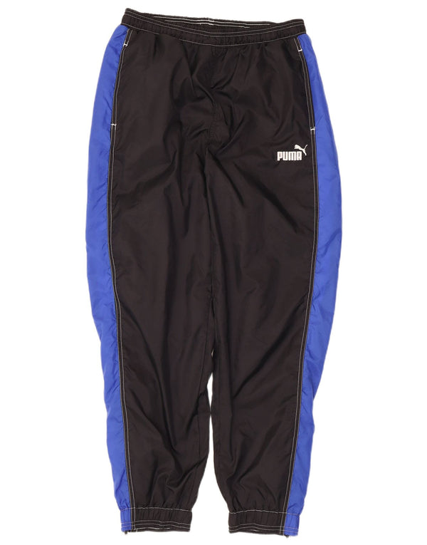 Męskie spodnie dresowe Puma Joggery w kolorze średniej czerni, poliamid z blokami kolorów