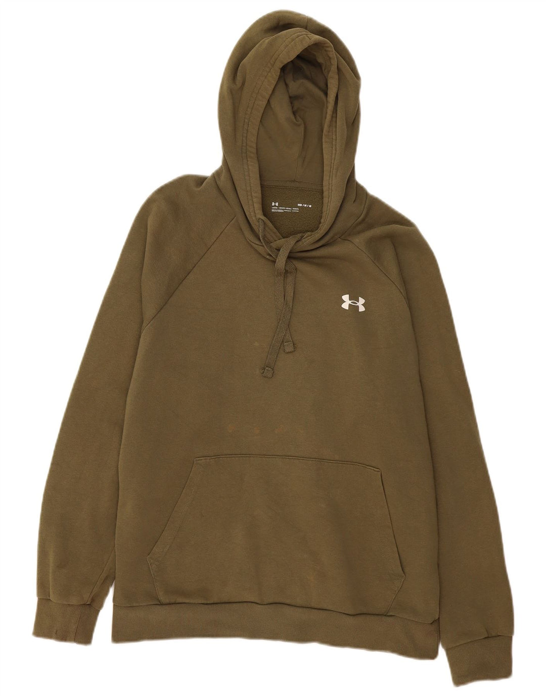 Męski sweter z kapturem Under Armour, bawełna w kolorze khaki