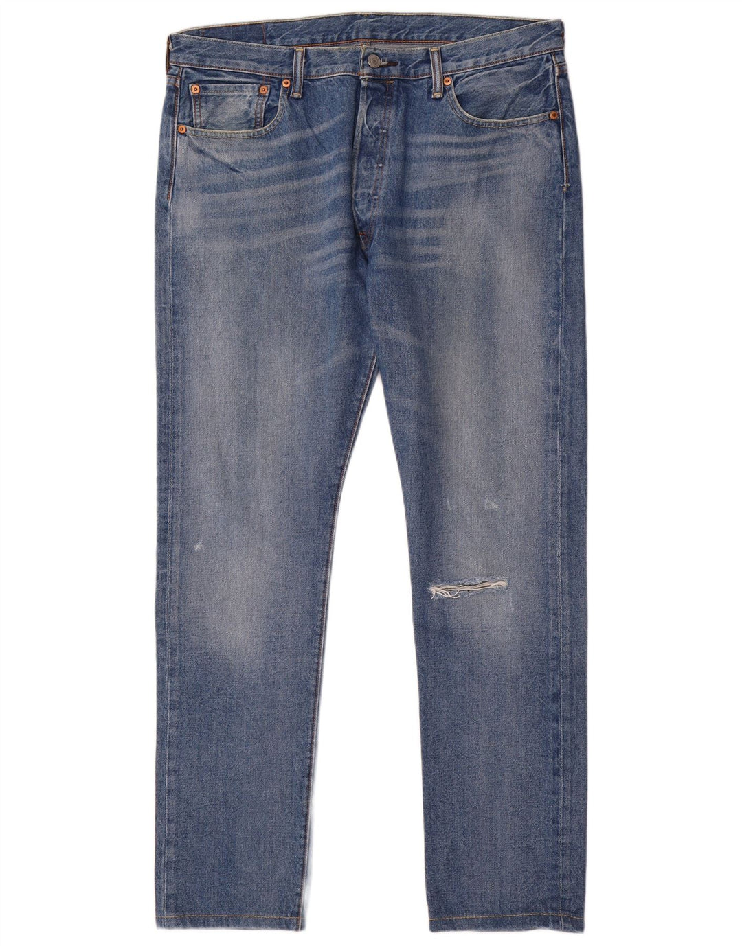 Męskie jeansy Levi's 501 Straight W36 L34 Niebieskie bawełniane