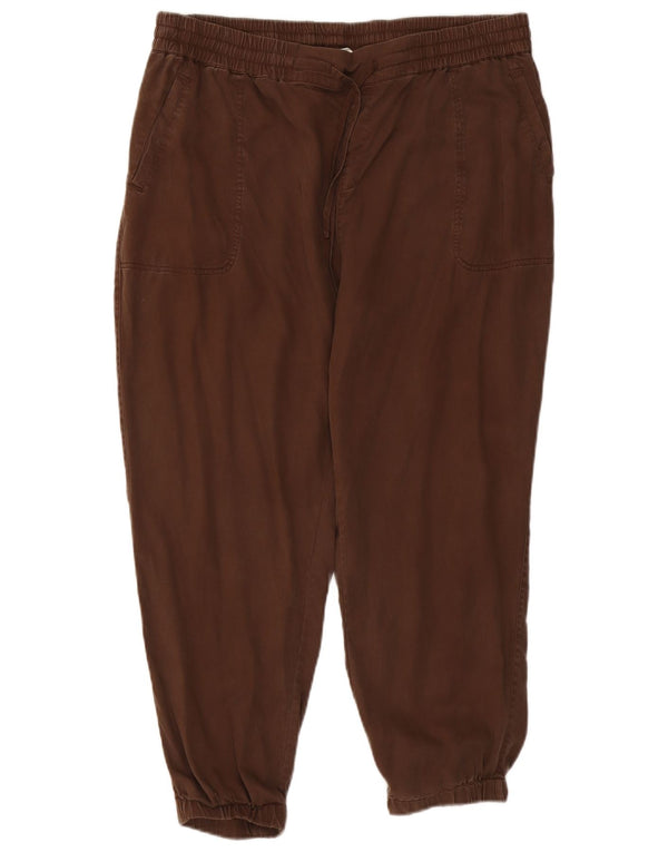 Spodnie damskie Fat Face o krótkim kroju UK 16 Large W38 L25 Brązowa Lycra