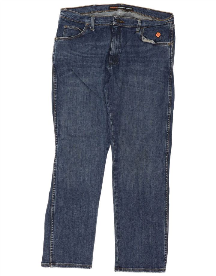 Wrangler Męskie proste dżinsy W38 L30 Niebieskie bawełniane