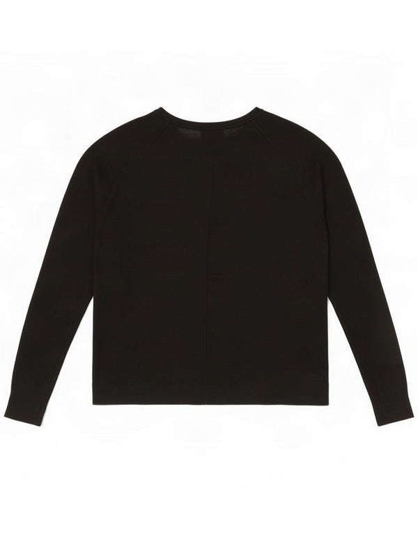 Damski sweter Zara z dekoltem w łódkę UK 14 Medium Black