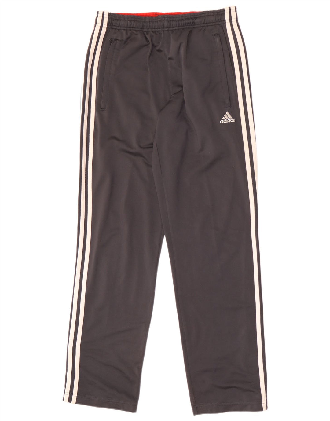 Adidas Męski pełny dres UK 36/38 Mały szary poliester z blokami kolorów