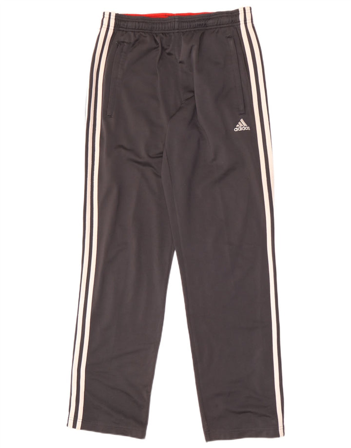 Adidas Męski pełny dres UK 36/38 Mały szary poliester z blokami kolorów