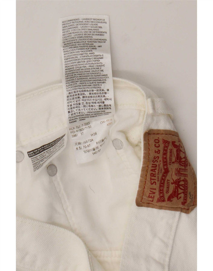 Damskie spodenki jeansowe Levi's 501 W28 Średnio biała bawełna