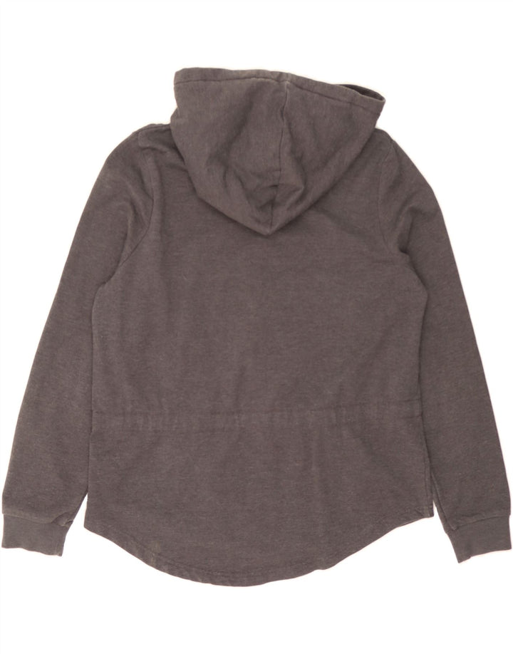 ELLESSE Womens Zip Hoodie Sweater UK 14 Medium Grey Cotton Vintage Ellesse and Second-Hand Ellesse from Messina Hembry 