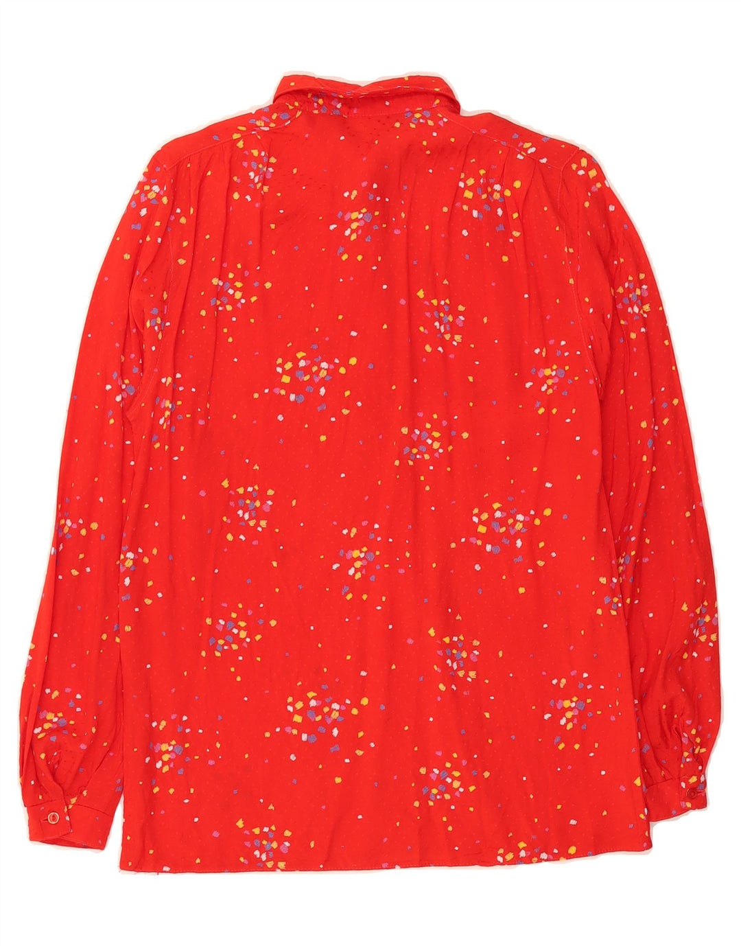 VINTAGE Womens Pullover Shirt UK 12 Medium Red Spotted Viscose Vintage Vintage and Second-Hand Vintage from Messina Hembry 