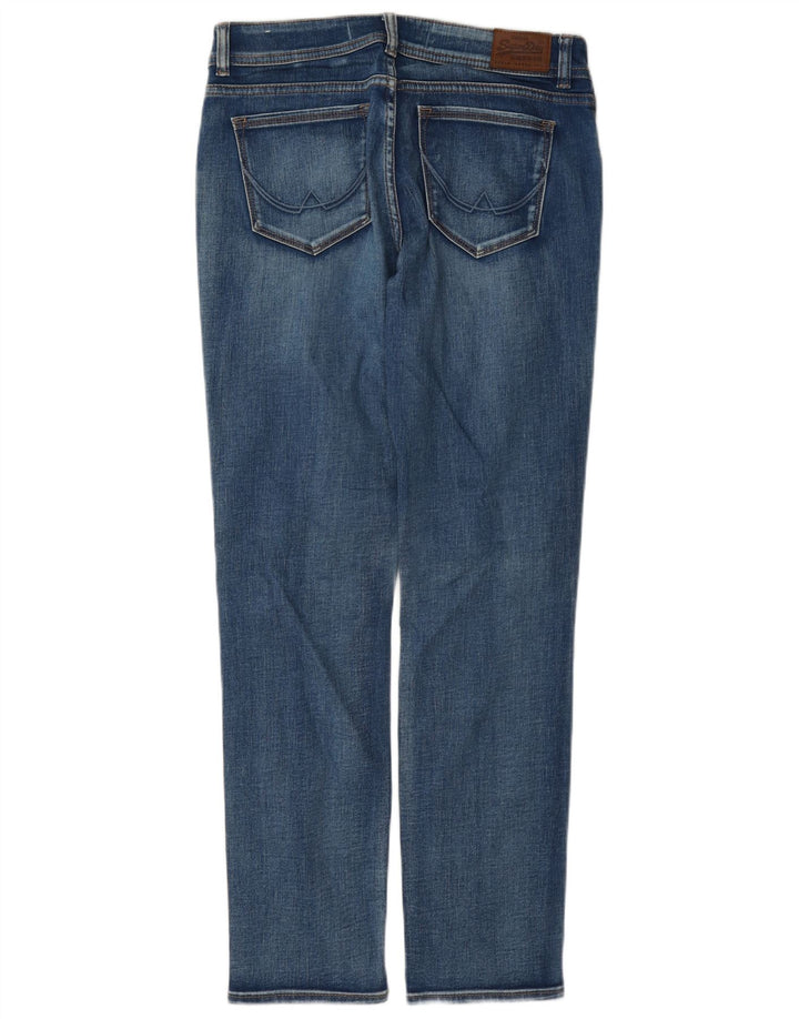 Damskie jeansy Superdry Imogen Distressed W28 L30 Niebieskie, bawełniane