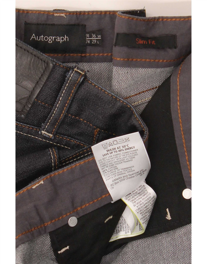 Marks & Spencer Męskie dżinsy z autografem W36 L29 Granatowe, bawełniane