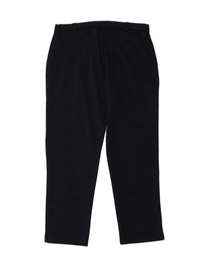 ELLESSE Womens Straight Chino Trousers Large W32 L27  Navy Blue Polyester Vintage Ellesse and Second-Hand Ellesse from Messina Hembry 
