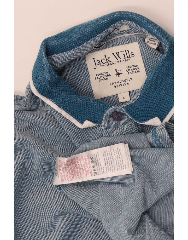 Męska koszulka polo Jack Wills, mała, bawełniana w niebieskie paski