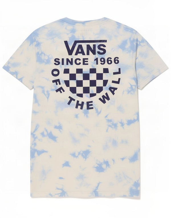 Męski T-shirt Vans o klasycznym kroju z grafiką, top XS, niebieski Tie Dye, bawełniany