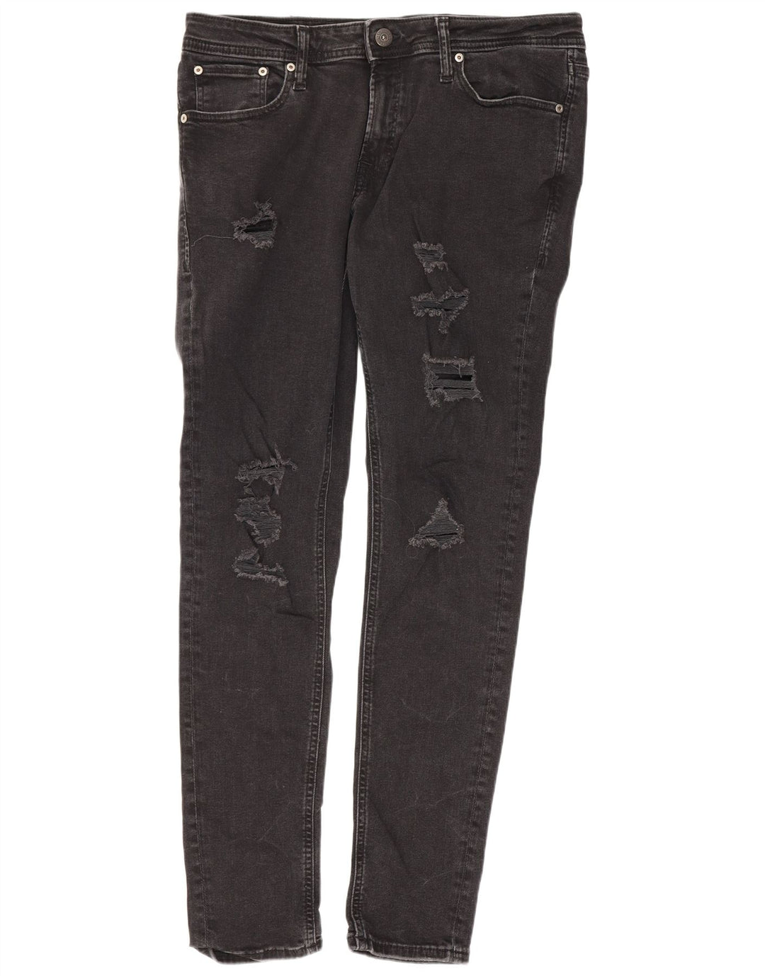 Męskie jeansy typu slim w trudnej sytuacji Jack & Jones W34 L32, czarna bawełna