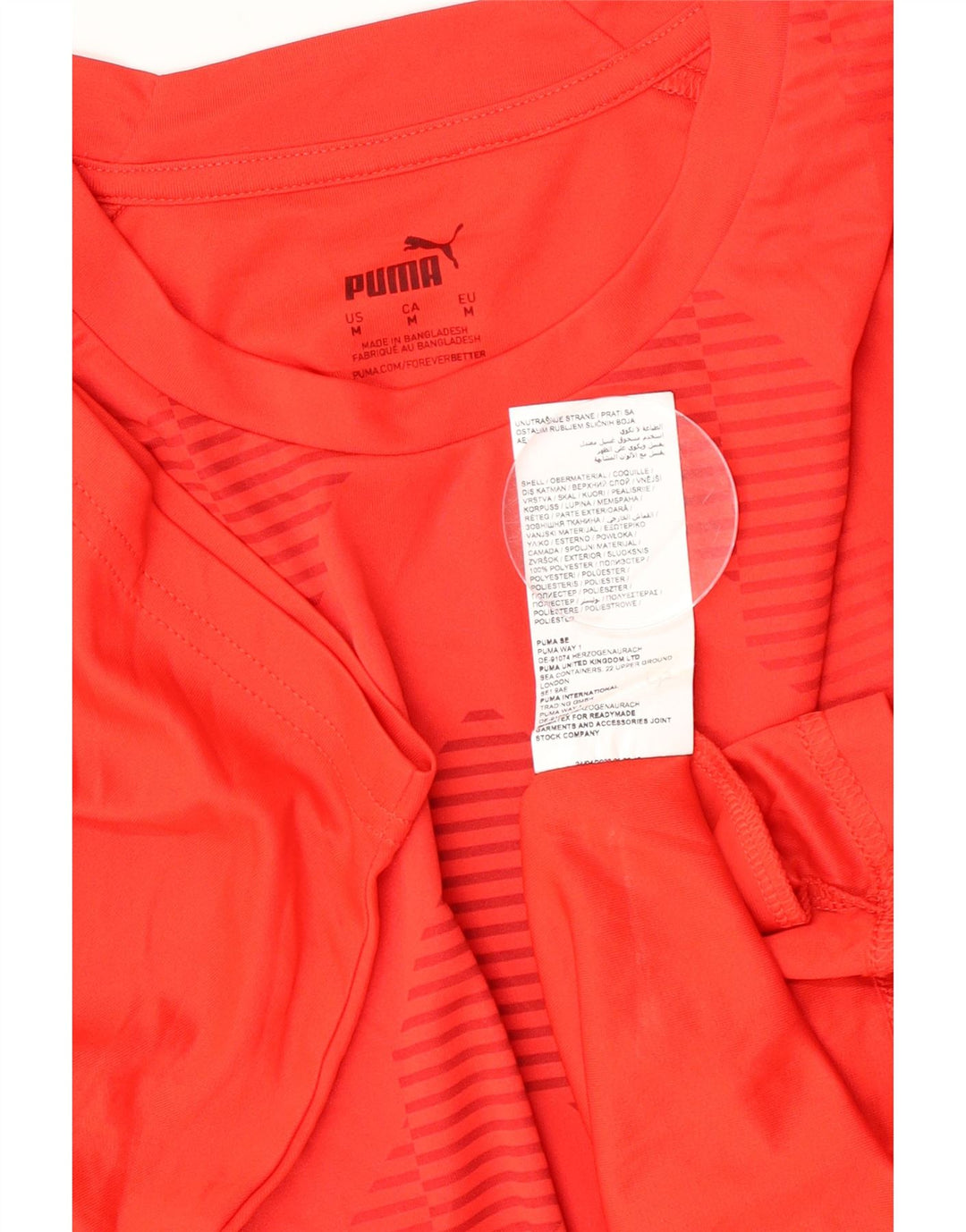 Męska koszulka Puma Top, średni czerwony Chevron, poliester