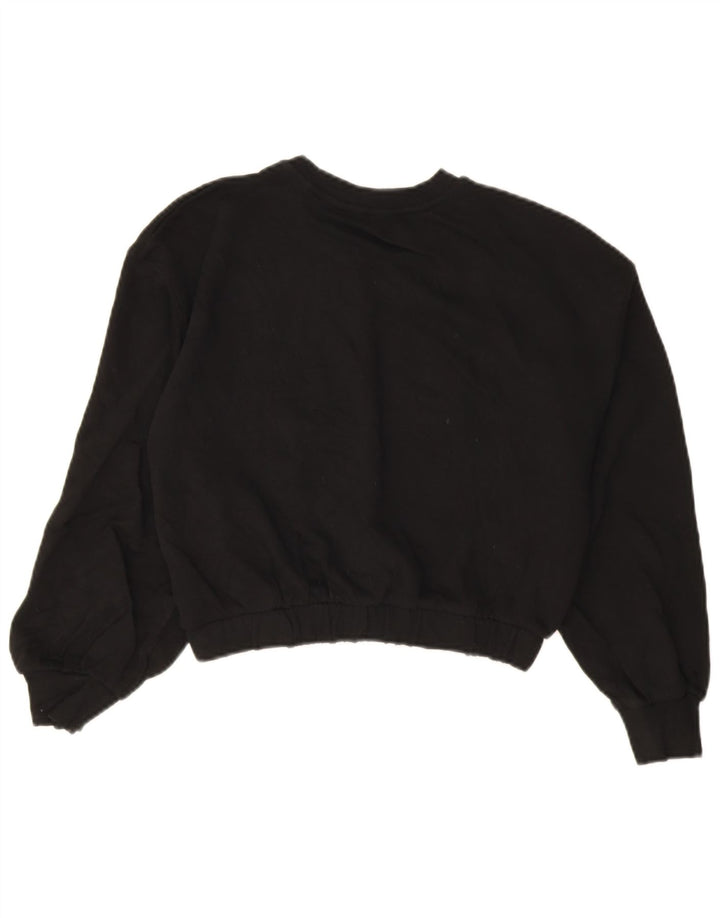Damska bluza Zara Crop Jumper UK 14, średnia czarna bawełna