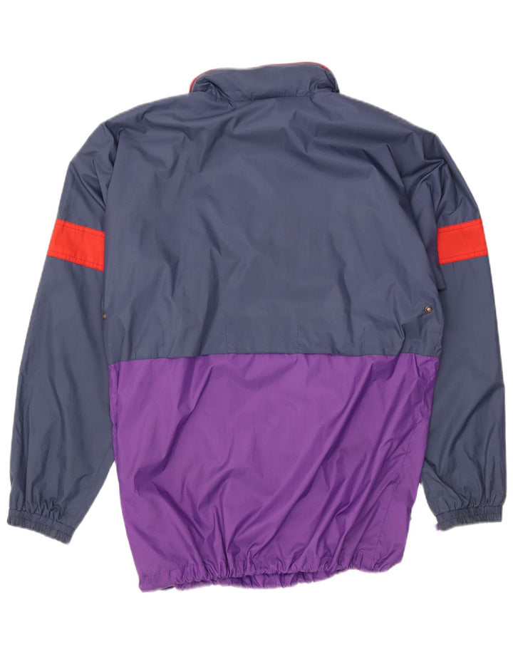 Męska kurtka Anorak z kapturem VINTAGE UK 38, średni granat, blok kolorów