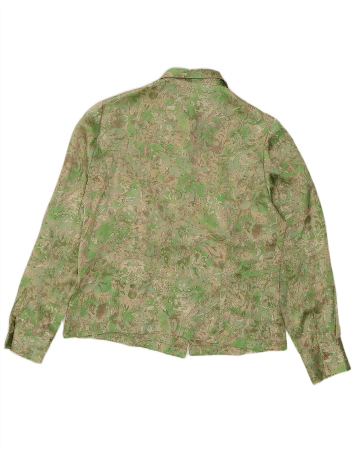 Koszula damska Vintage UK 14 Średnia zieleń Paisley