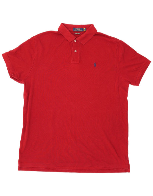 Polo Ralph Lauren Męska koszulka polo slim fit XL czerwona bawełniana